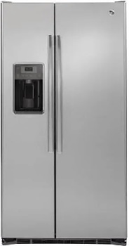 Front view of the GE GZS22DSJSS refrigerator